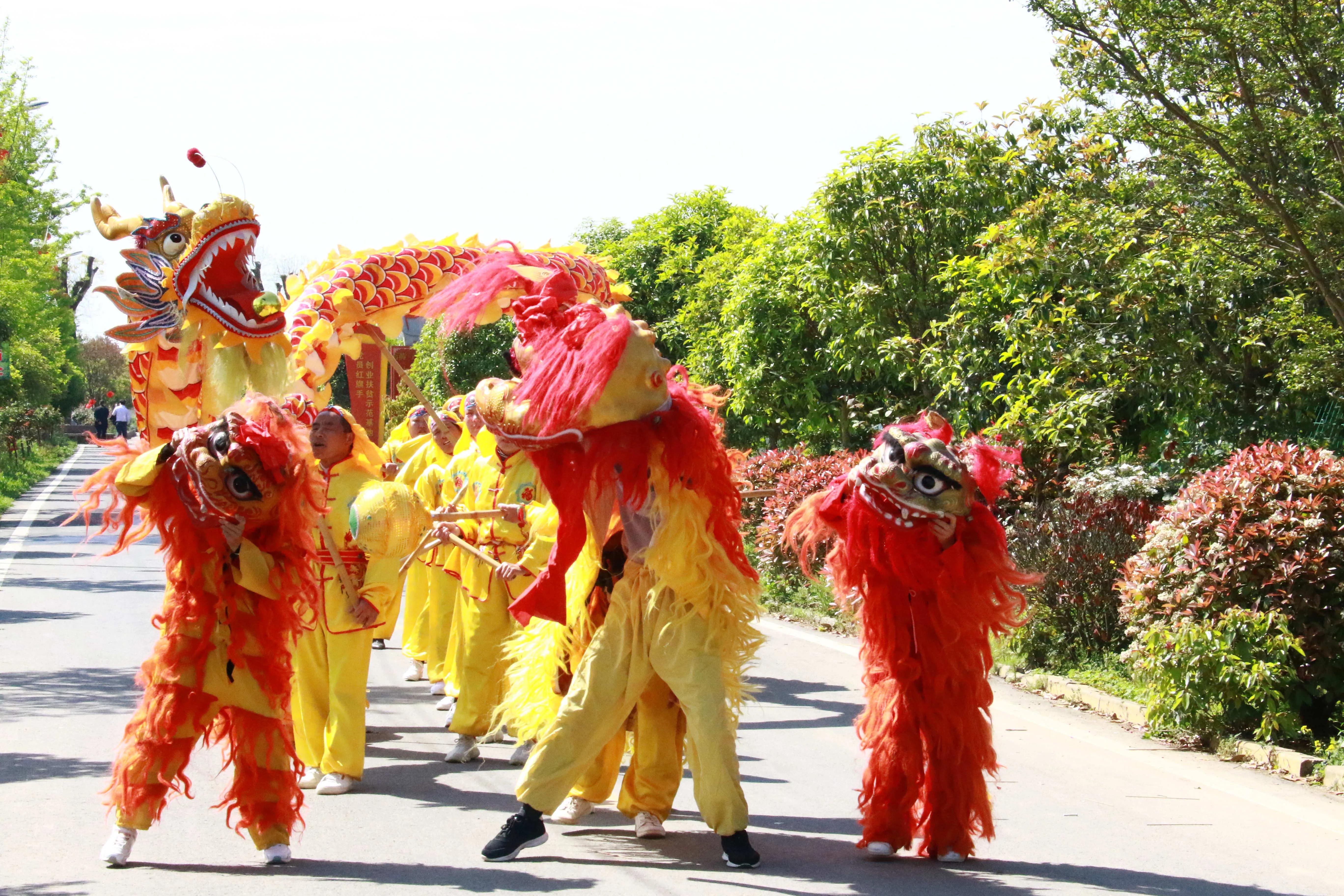 潢川县形式多样的群众文艺踩街活动助力茶节唱响城乡